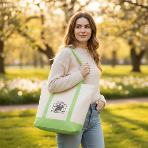 Personalisierte elegante Februar-Veilchen-Geburtsb Tragetasche