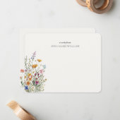 Personalisierte Elegante floral Boho Chic Note Car Mitteilungskarte (Vorderseite/Rückseite Beispiel)
