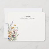 Personalisierte Elegante floral Boho Chic Note Car Mitteilungskarte (Vorderseite)