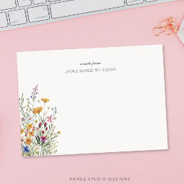Personalisierte Elegante florale Note Card Mitteilungskarte