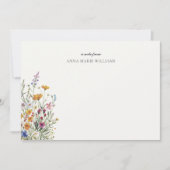 Personalisierte Elegante florale Note Card Mitteilungskarte (Vorderseite)