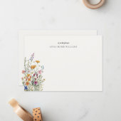 Personalisierte Elegante florale Note Card Mitteilungskarte (Vorderseite/Rückseite Beispiel)