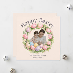 Personalisierte elegante florale Ostern  Feiertagskarte