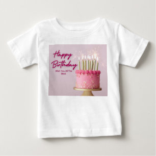 Personalisierte elegante Geburtstagskarte mit P Baby T-shirt
