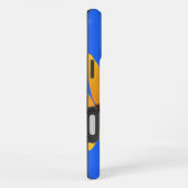 Personalisierte Elegante Gelbe Blume auf Royal Blu iPhone Hülle (Rechte Seite)