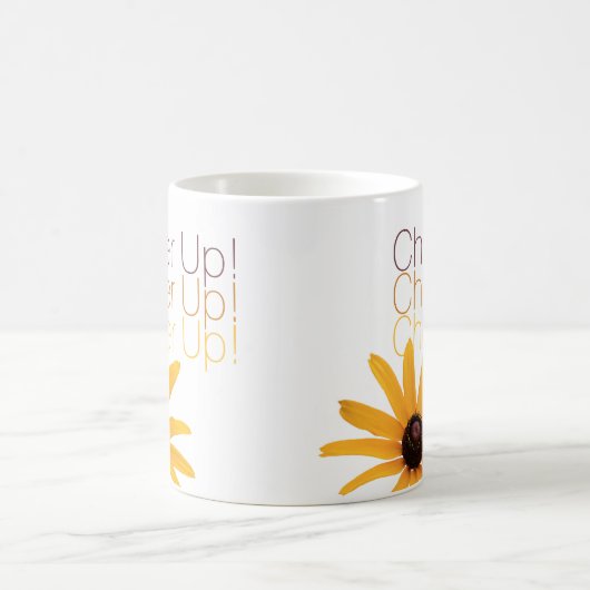 Personalisierte elegante gelbe Blume aufheitern br Kaffeetasse (Mittel)