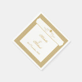 Personalisierte Elegante Gold Extravagante Lilie Serviette (Ecke)