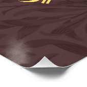 Personalisierte Elegante Goldene Islamische Arabis Poster (Ecke)