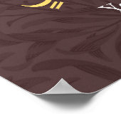 Personalisierte Elegante Goldene Islamische Arabis Poster (Ecke)