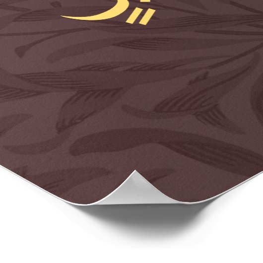 Personalisierte Elegante Goldene Islamische Arabis Poster (Ecke)