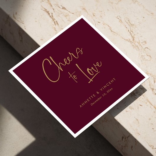 Personalisierte, elegante Goldhandbriefings Serviette