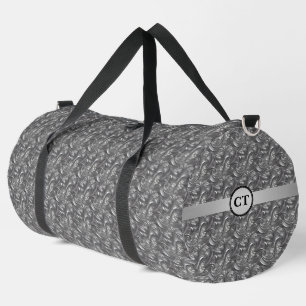 Personalisierte Elegante Gray Abstrakt Duffle Bag