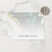 Personalisierte Elegante Grünflächen Flachbildschi Mitteilungskarte (Vorderseite/Rückseite Beispiel)