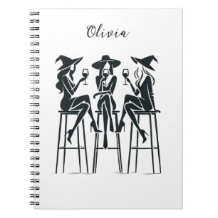 Personalisierte, elegante Hexen Weinnacht, modern Notizblock