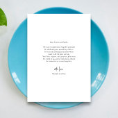 Personalisierte Elegante Hochzeit Dankescharte Dankeskarte