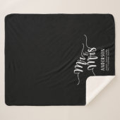 Personalisierte Elegante Kalligraphie Mr. & Mrs. Sherpadecke (Vorderseite (Horizontal))