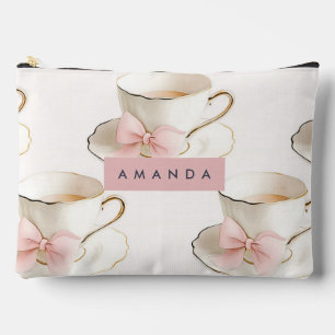 Personalisierte Elegante Koketten-Muster-Teetasse Zubehörtasche