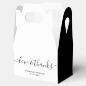 Personalisierte, elegante Liebe und Danksagung Geschenkschachtel (Geöffnet)
