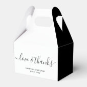 Personalisierte, elegante Liebe und Danksagung Geschenkschachtel (Vorderseite)