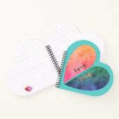 Personalisierte Elegante Liebe und Hass Halbherzen Notizblock (Innenseite)