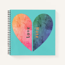 Personalisierte Elegante Liebe und Hass Halbherzen