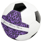 Personalisierte elegante Lila Leopardendrucke Fußball (Dreiviertel)