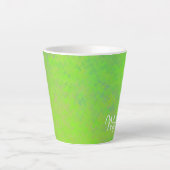 Personalisierte Elegante Lime Green Marbled Art Milchtasse (Vorderseite)