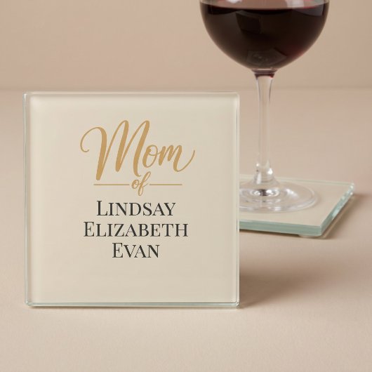 Personalisierte elegante Mama Glasuntersetzer