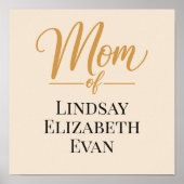 Personalisierte elegante Mama Poster (Vorne)