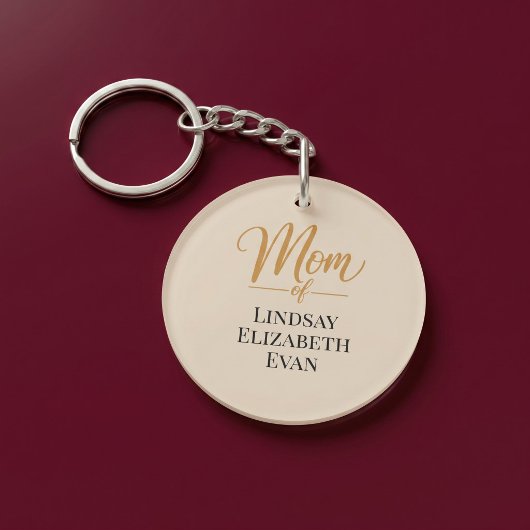 Personalisierte elegante Mama Schlüsselanhänger