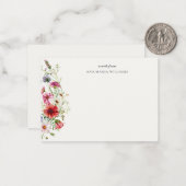 Personalisierte elegante moderne Blumenkarte Mitteilungskarte (Vorderseite/Rückseite Beispiel)