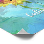 Personalisierte Elegante Moderne Blumenkomposition Poster (Ecke)