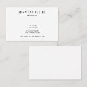 Personalisierte Elegante Moderne einfache Vorlage Visitenkarte (Vorne/Hinten)