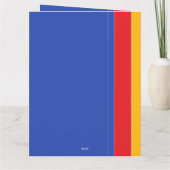 Personalisierte, elegante, moderne, farbenfrohe St Karte (Rückseite)