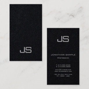Personalisierte elegante moderne Monogramm-Vorlage Visitenkarte
