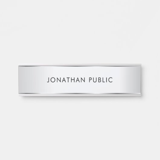 Personalisierte elegante moderne Template Imitate  Türschild (Vorderseite )