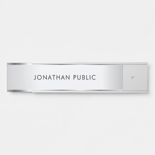 Personalisierte elegante moderne Template Imitate  Türschild (Vorderseite )