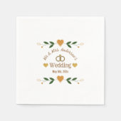 Personalisierte Elegante Moderne White Wedding Par Serviette (Vorderseite)