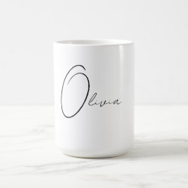 Personalisierte Elegante Monogram Kaffeetasse