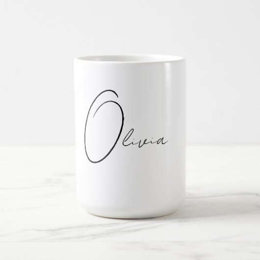 Personalisierte Elegante Monogram Kaffeetasse (Mittel)
