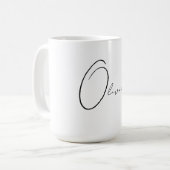 Personalisierte Elegante Monogram Kaffeetasse (Vorderseite Links)