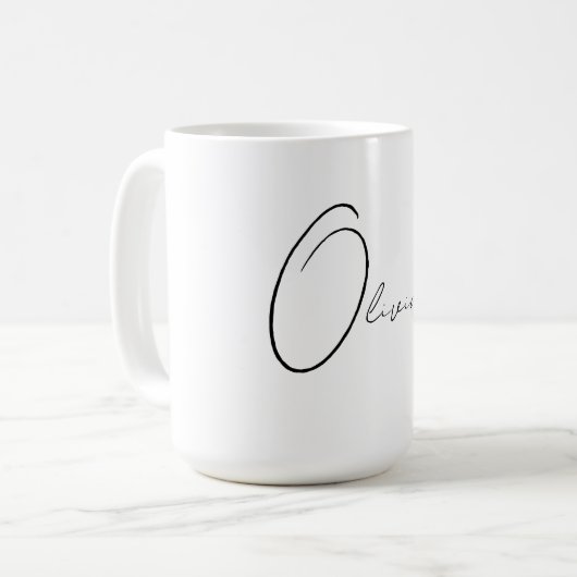Personalisierte Elegante Monogram Kaffeetasse (Vorderseite Links)
