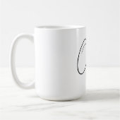 Personalisierte Elegante Monogram Kaffeetasse (Links)