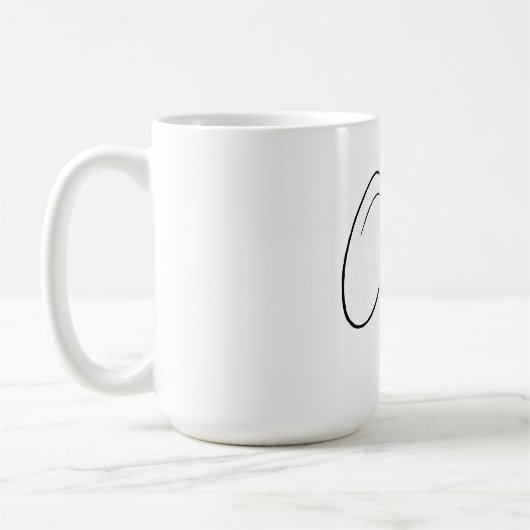 Personalisierte Elegante Monogram Kaffeetasse (Links)