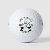 Personalisierte Elegante Monogram Name Golf Balls Golfball (Vorderseite)