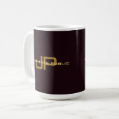 Personalisierte elegante Monogram-Trendy-Vorlage Kaffeetasse (Vorderseite Links)