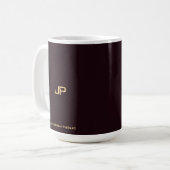 Personalisierte, elegante Monogramm-Classic-Vorlag Kaffeetasse (Vorderseite Links)