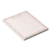 Personalisierte elegante Monogramm hübsche Blumeng Notizblock (angewinkelt)