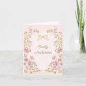 Personalisierte elegante Monogramm-Wasserfarben-Bl (Vorderseite)