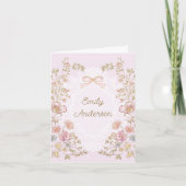 Personalisierte elegante Monogramm-Wasserfarben-Bl (Vorderseite)